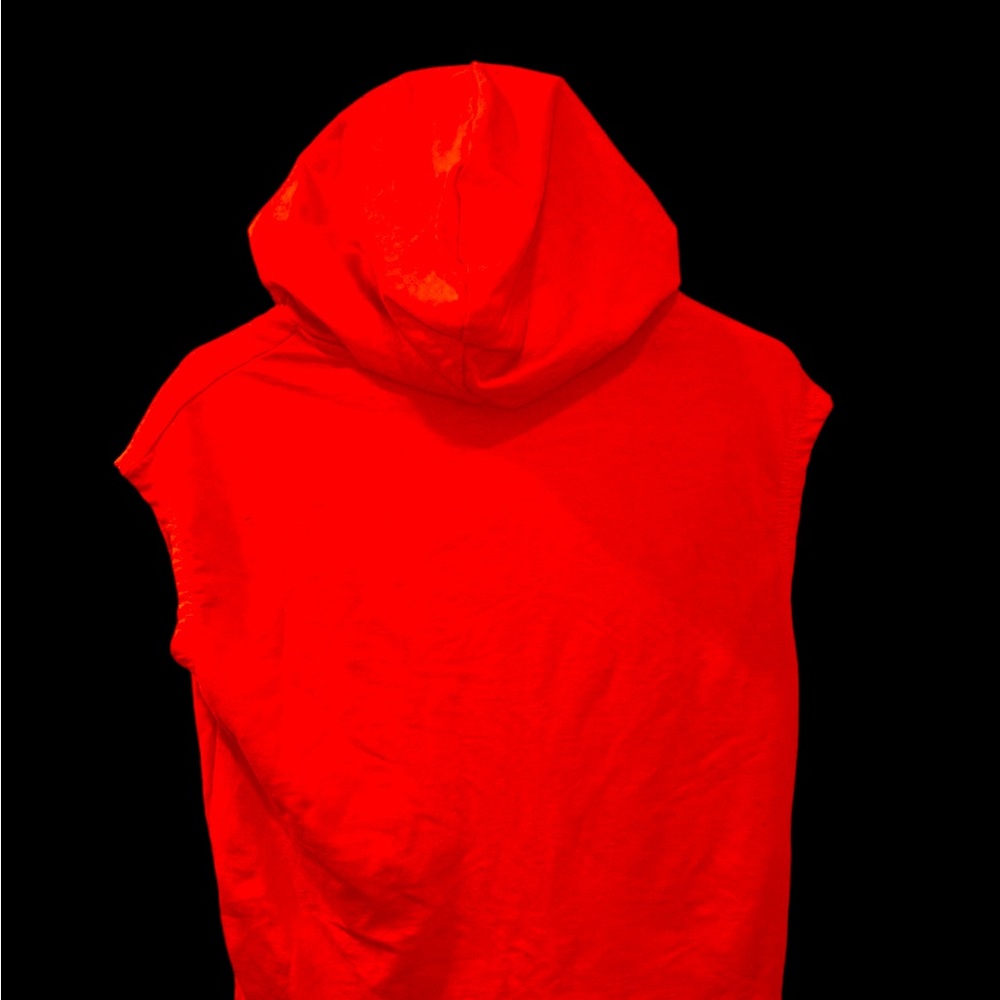 Fleece Sleeveless Hoodie with Kangaroo Pocket